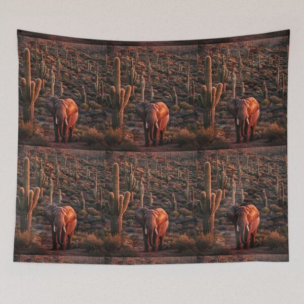 Item preview, Elephant Portrait. arizona desert, arizona nature saguaro cacti designed and sold by ElephantVibes.
