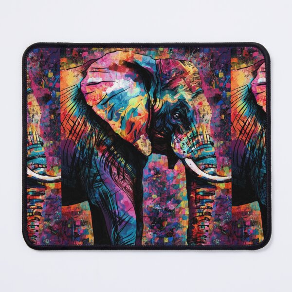 Item preview, Elephant Portrait. colorful elephant designed and sold by ElephantVibes.