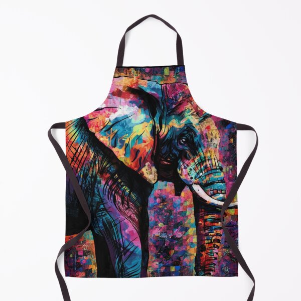 Item preview, Elephant Portrait. colorful elephant designed and sold by ElephantVibes.