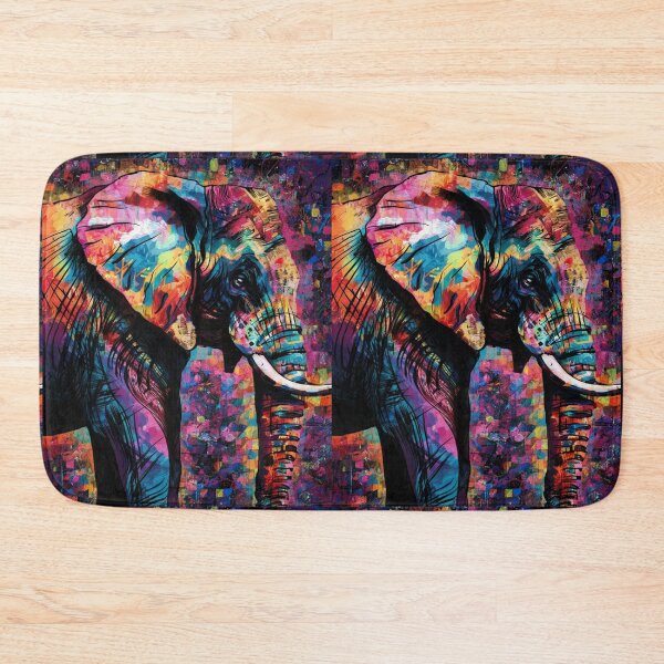 Item preview, Elephant Portrait. colorful elephant designed and sold by ElephantVibes.