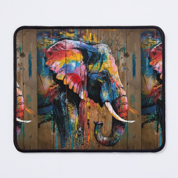 Item preview, Elephant Portrait. colorful elephant designed and sold by ElephantVibes.