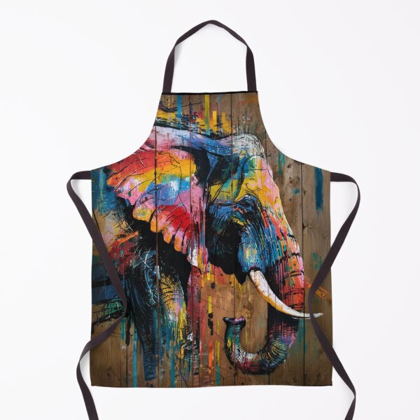Item preview, Elephant Portrait. colorful elephant designed and sold by ElephantVibes.