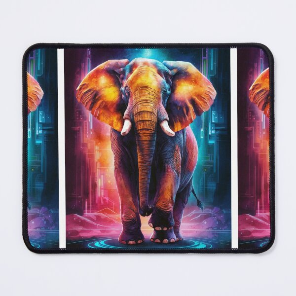 Item preview, Elephant Portrait. colorful elephant designed and sold by ElephantVibes.
