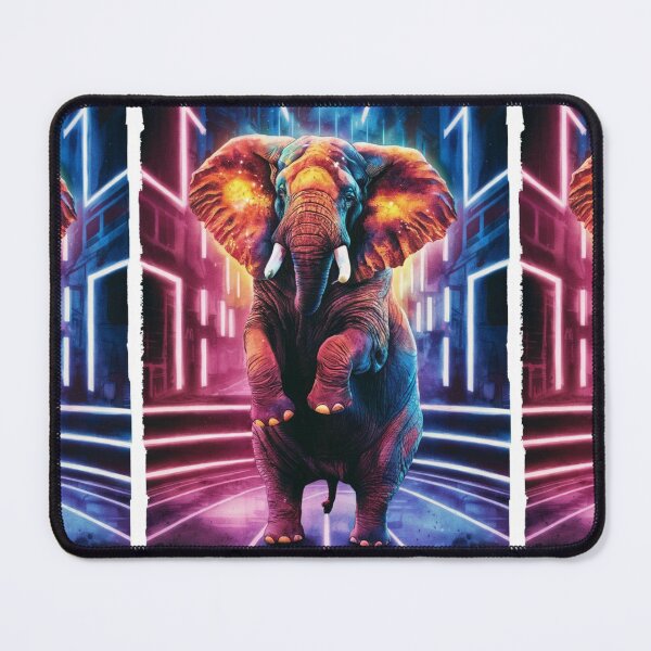 Item preview, Elephant Portrait. colorful elephant designed and sold by ElephantVibes.