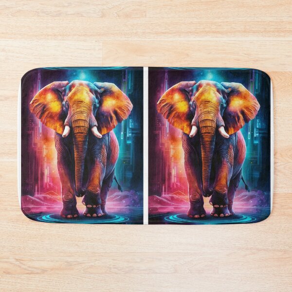 Item preview, Elephant Portrait. colorful elephant designed and sold by ElephantVibes.