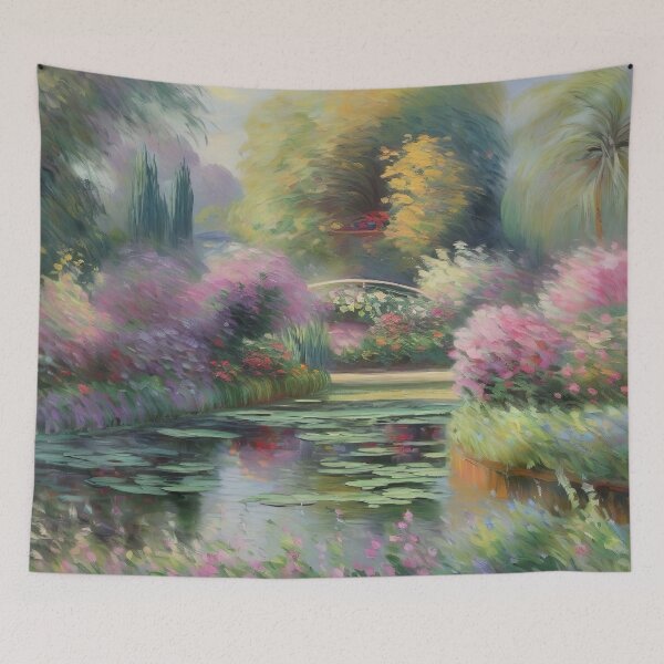 Item preview, Inspired By Claude Monet Garden Painting designed and sold by Tamas Das.