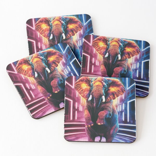 Item preview, Elephant Portrait. colorful elephant designed and sold by ElephantVibes.