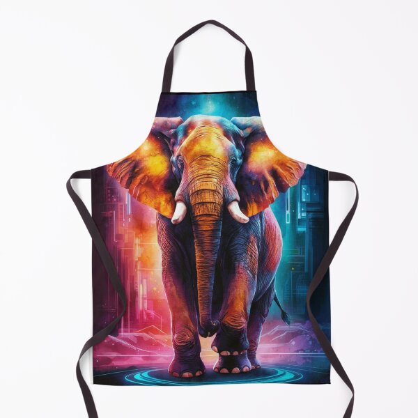 Item preview, Elephant Portrait. colorful elephant designed and sold by ElephantVibes.