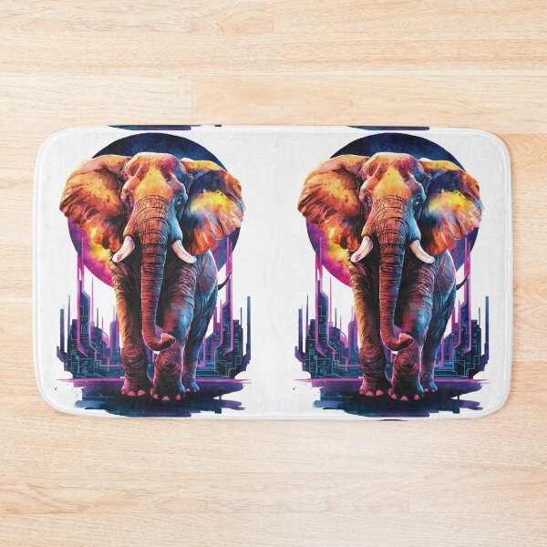 Item preview, Elephant Portrait. colorful elephant designed and sold by ElephantVibes.
