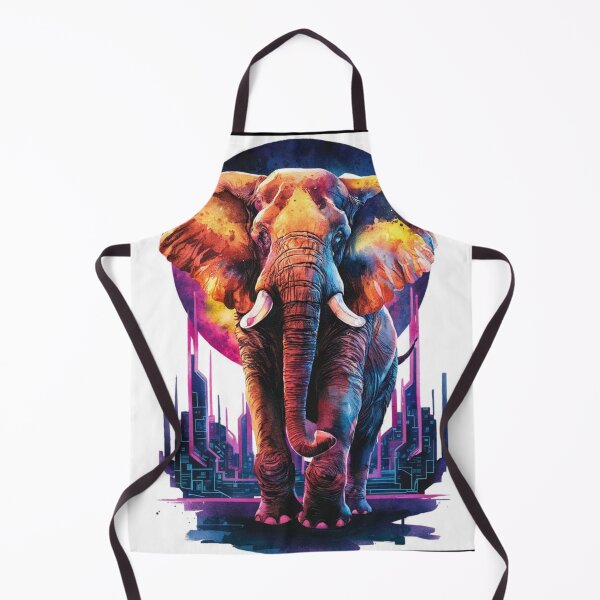 Item preview, Elephant Portrait. colorful elephant designed and sold by ElephantVibes.