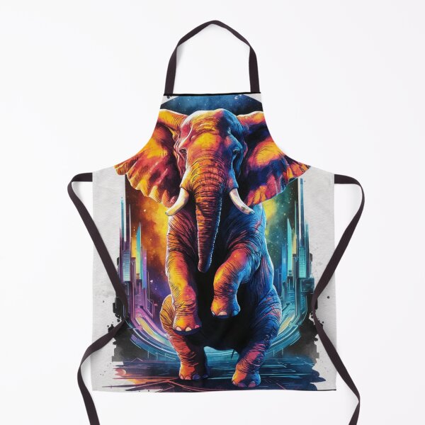 Item preview, Elephant Portrait. colorful elephant designed and sold by ElephantVibes.