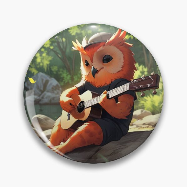 Item preview, Guitarist Orange Owl designed and sold by Artbellachi.