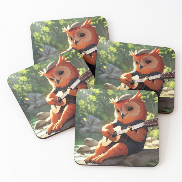 Item preview, Guitarist Orange Owl designed and sold by Artbellachi.