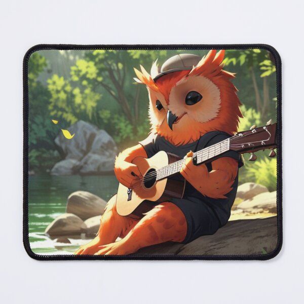 Item preview, Guitarist Orange Owl designed and sold by Artbellachi.