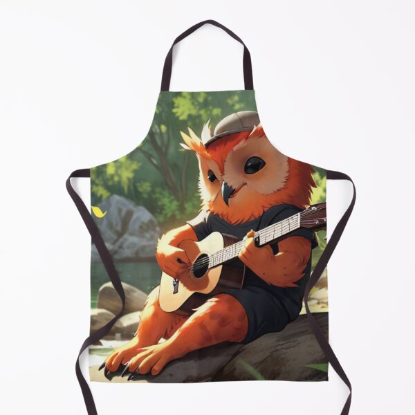 Item preview, Guitarist Orange Owl designed and sold by Artbellachi.
