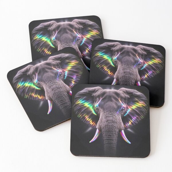Item preview, Elephant Portrait. colorful elephant designed and sold by ElephantVibes.