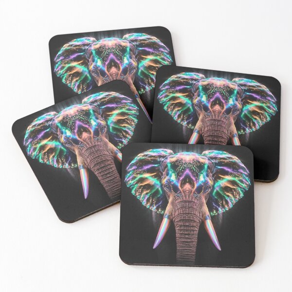 Item preview, Elephant Portrait. colorful elephant designed and sold by ElephantVibes.