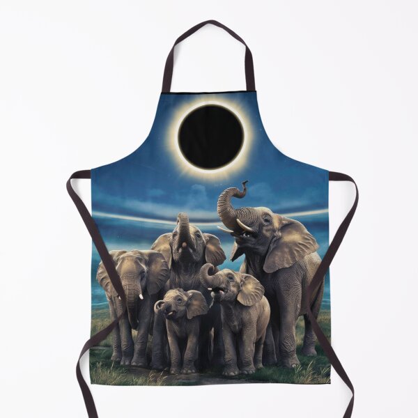 Item preview, Elephant Portrait. total solar eclipse, celestial event designed and sold by ElephantVibes.