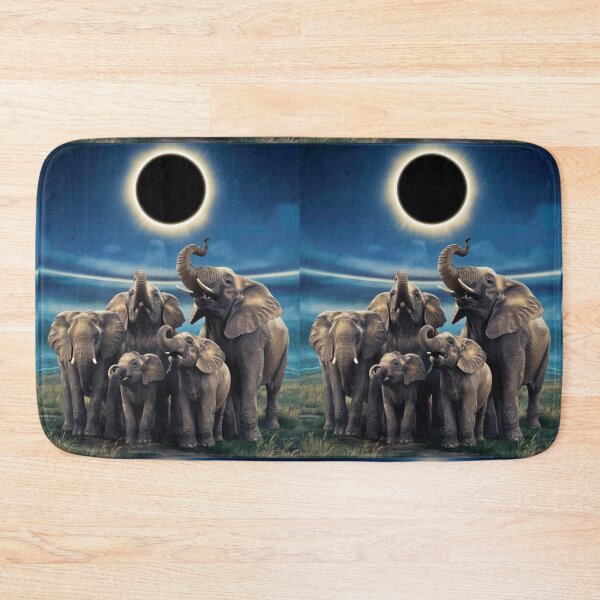 Item preview, Elephant Portrait. total solar eclipse, celestial event designed and sold by ElephantVibes.