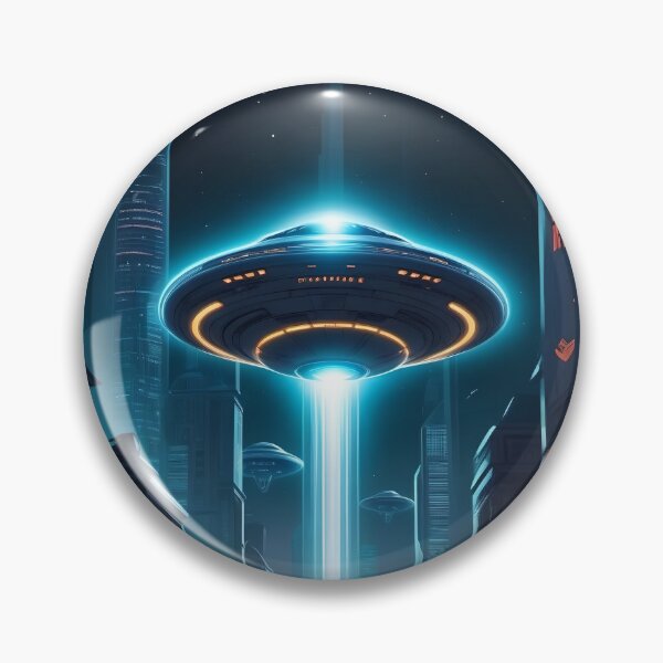Item preview, UFO, Alien Invasion, Futuristic City, Sci Fi Collection! designed and sold by lonelymoony.