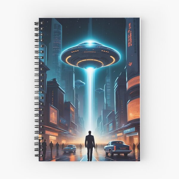 Item preview, UFO, Alien Invasion, Futuristic City, Sci Fi Collection! designed and sold by lonelymoony.
