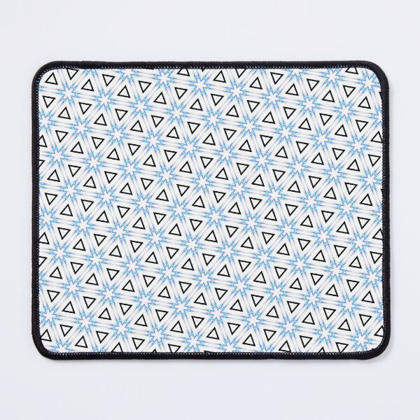 Item preview, Black and blue triangular geometric pattern print - white background designed and sold by PrettyPinkSkies.