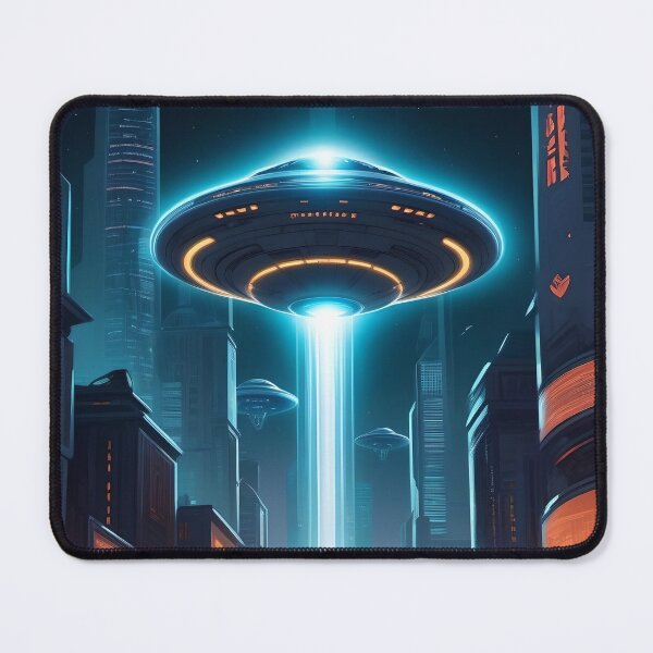 Item preview, UFO, Alien Invasion, Futuristic City, Sci Fi Collection! designed and sold by lonelymoony.