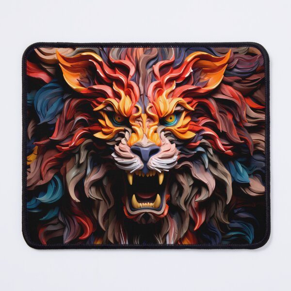 Item preview, Multicolored Style Lion Themed Art Print designed and sold by mondmakes.