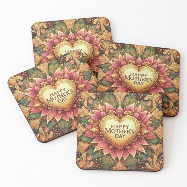 Item preview, Tarjeta de regalo con corazón y flor dorada para el día de la madre designed and sold by Illuministique.