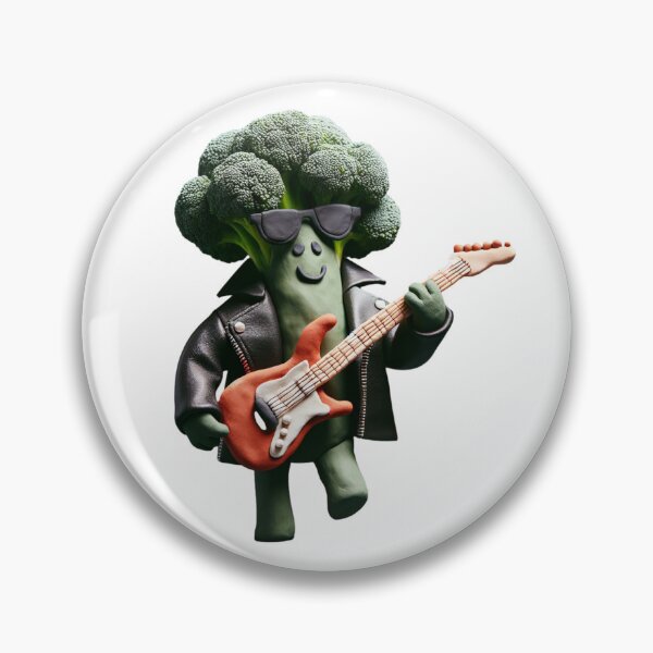 Item preview, clay doll broccoli rock star playing electric guitar designed and sold by rizaldz.