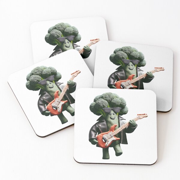 Item preview, clay doll broccoli rock star playing electric guitar designed and sold by rizaldz.