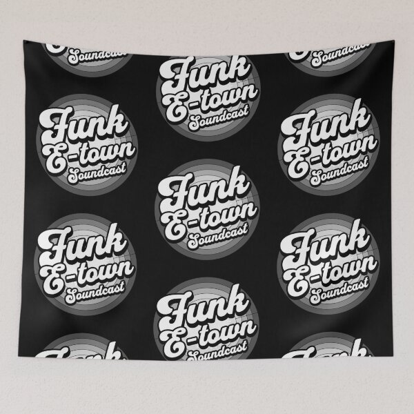 Item preview, FUNK E-TOWN SOUNDCAST  - Staged Gradient Logo (Grey)  designed and sold by Discothreadz.
