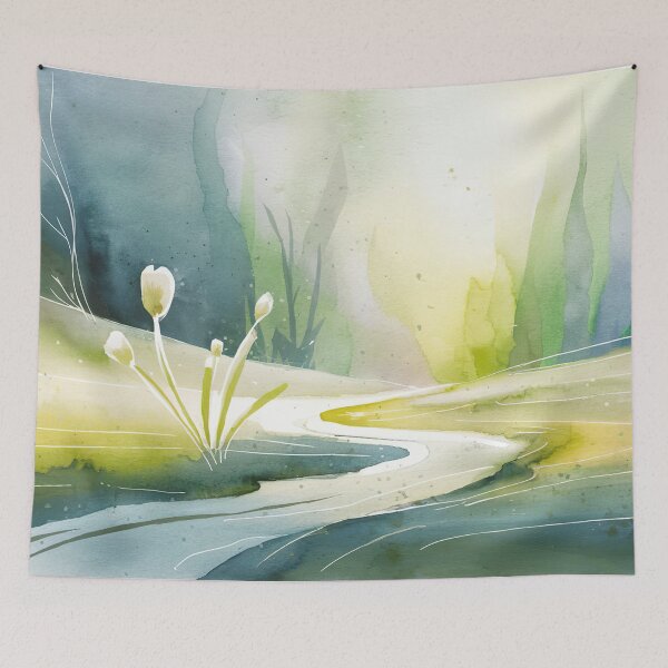 Item preview, minimalist watarcolor nature landscape designed and sold by ururuty.