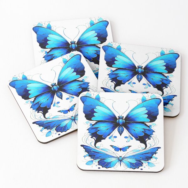 Item preview, Simmetric Blue Butterflies. designed and sold by Giulivo Store Graphic.