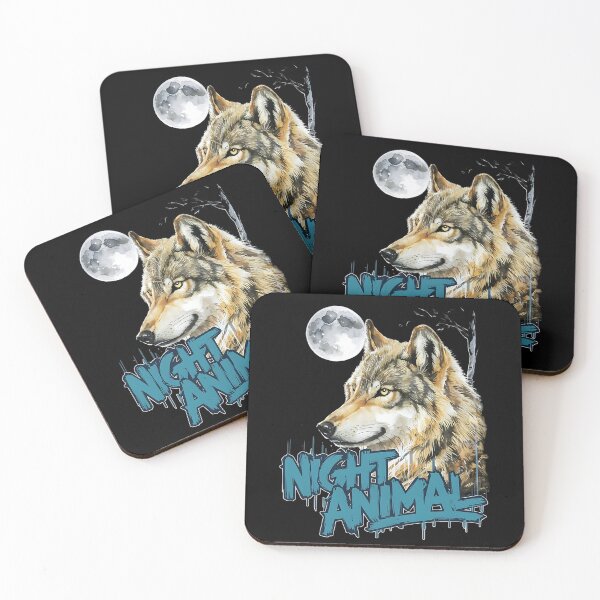 Item preview, NIGHT ANIMAL - WOLF IN THE FOREST designed and sold by justyna-s28.