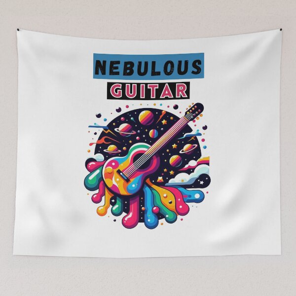 Item preview, An ethereal guitar resonating celestial melodies, harmonizing with the cosmos. designed and sold by Focus-Photo-PG.