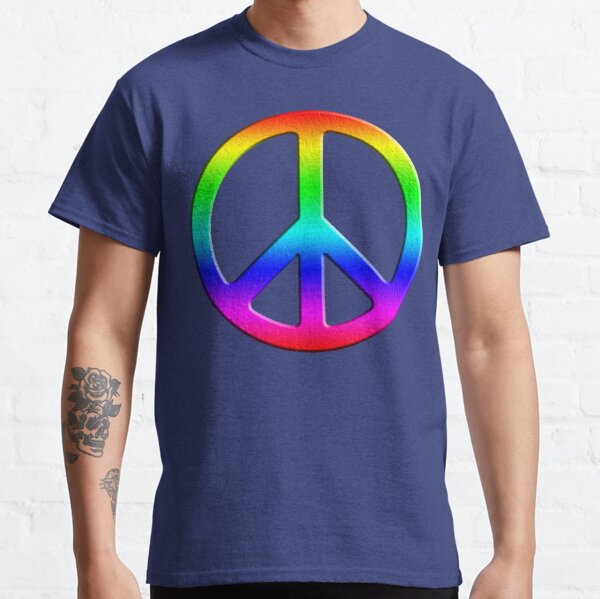 Rainbow Peace Sign Classic T-Shirt