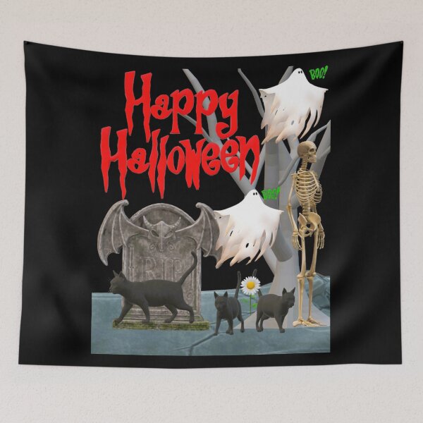 Item preview, Black Cat Happy Halloween Boo designed and sold by kel72.