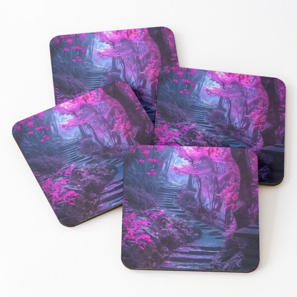 Item preview, Neon Secrets: Enchanted Trail in the Japanese Mystical Forest designed and sold by Mullet Monkey.