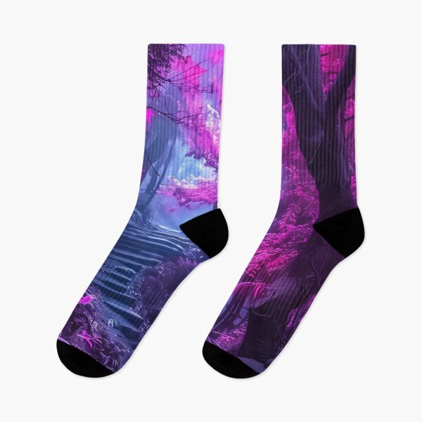 Item preview, Neon Secrets: Enchanted Trail in the Japanese Mystical Forest designed and sold by Mullet Monkey.