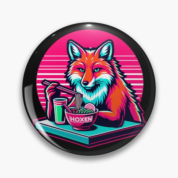 Item preview, Fox Eating Ramen designed and sold by PeelZinc.