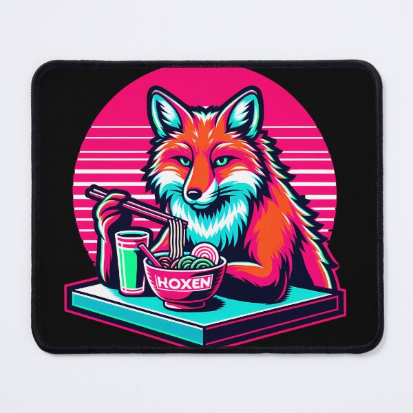 Item preview, Fox Eating Ramen designed and sold by PeelZinc.