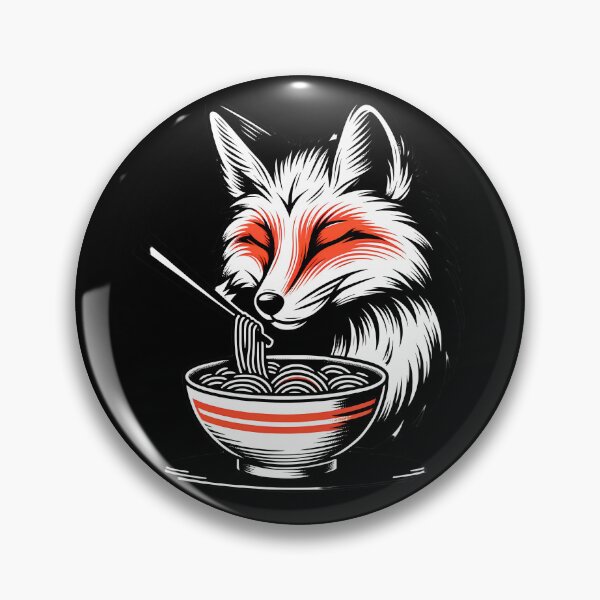Item preview, Fox Eating Ramen designed and sold by PeelZinc.