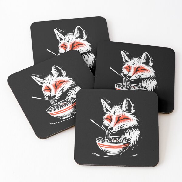 Item preview, Fox Eating Ramen designed and sold by PeelZinc.