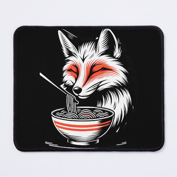 Item preview, Fox Eating Ramen designed and sold by PeelZinc.