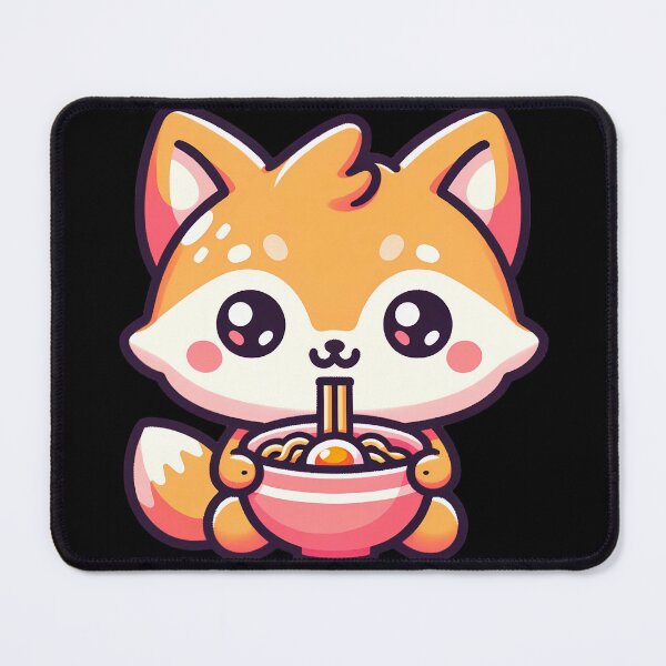 Item preview, Fox Eating Ramen designed and sold by PeelZinc.
