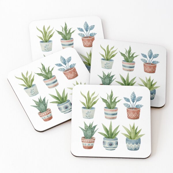 Item preview, "Botanical Symphony: Six Home Plants in Watercolor" designed and sold by JAMESAMORN.