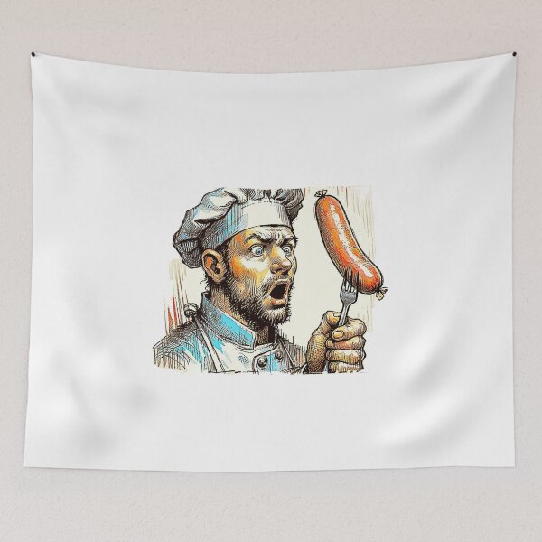 Item preview, The Cook, sausage on a Fork. Chef designed and sold by Get-Forked.