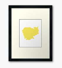 Cambodia Love in Lemon Framed Print