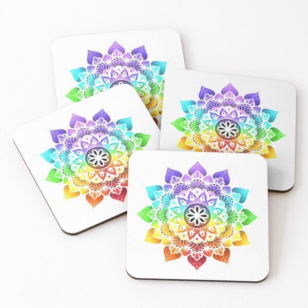 Item preview, Mandala of Chakras in the 7 colors of the rainbow n°2 designed and sold by Audrey Janvier | AJD.
